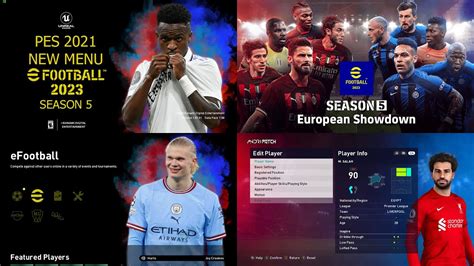 Pes 2021 New Menu Efootball 2023 Season 5 Youtube