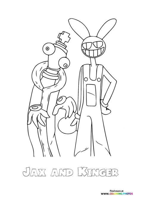 Jax And Kinger Coloring Pages For Kids