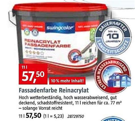 Swingcolor Fassadenfarbe Reinacrylat Angebot Bei Bauhaus