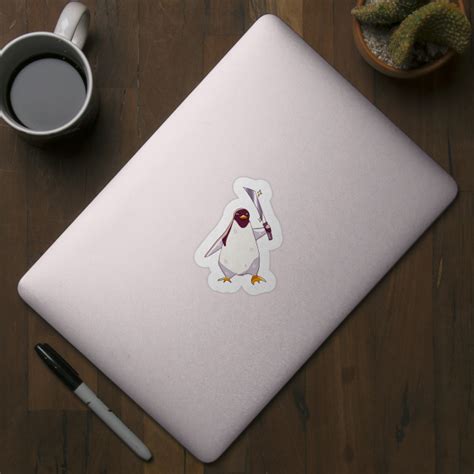 Penguin With Machete Penguin With Machete Sticker Teepublic