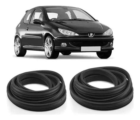 Kit 2 Borrachas Porta Peugeot 206 2004 2005 2006 2007 2008