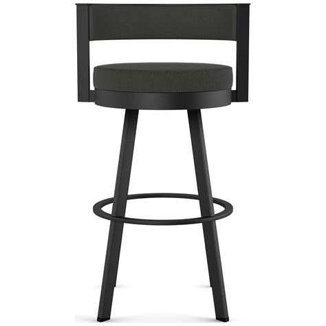 Amisco Browser 26 In Swivel Counter Stool Charcoal Grey Polyester