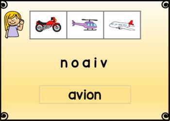 Boom Cards Word Scramble In French Le Transport Transportation