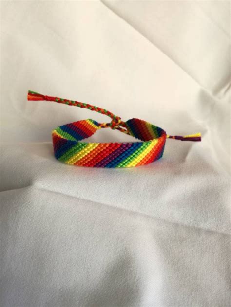 Pride Bracelet Lgbt Pride Flag Braided Bracelet For Him Wrist Etsy