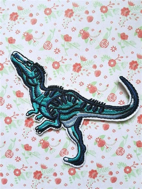 1 X Dinosaur T Rex Raptor Jurassic World Embroidered Patch Sew Etsy