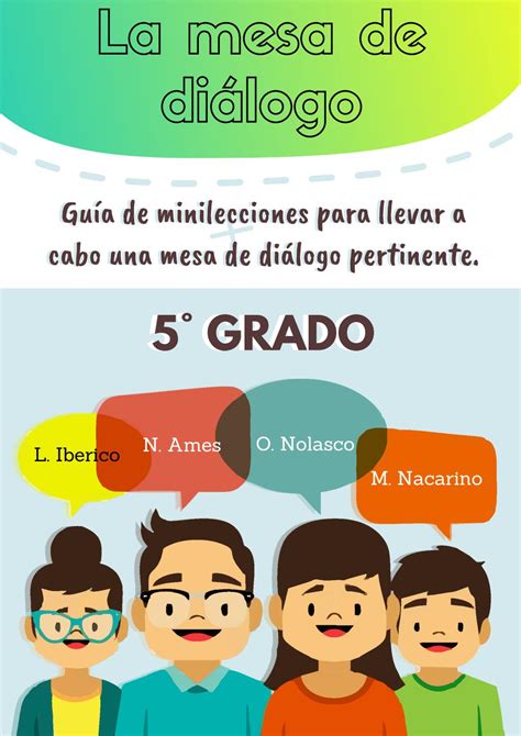 GUÍA DE MINILECCIONES PARA LLEVAR A CABO UNA MESA DE DIÁLOGO PERTINENTE