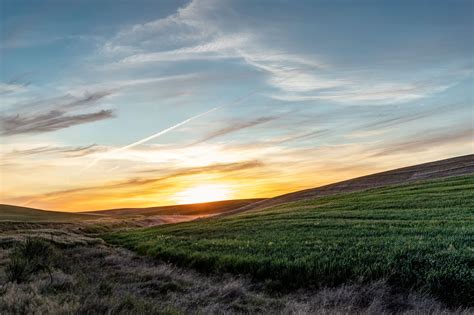 Palouse-green-sunset | North Western Images - photos by Andy Porter