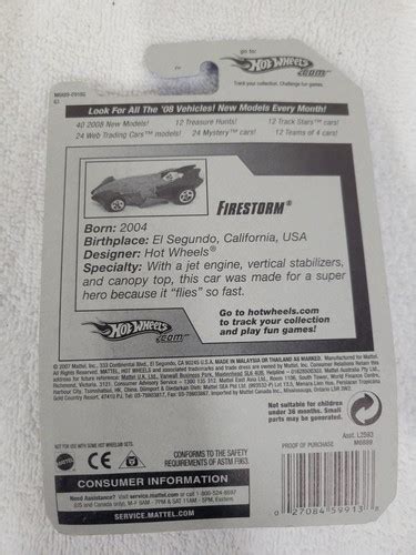 2008 Hot Wheels FIRESTORM 123 Team Jet Rides EBay