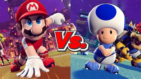 Mario Strikers Battle League Mario Rockets Vs Toad Crowns Youtube