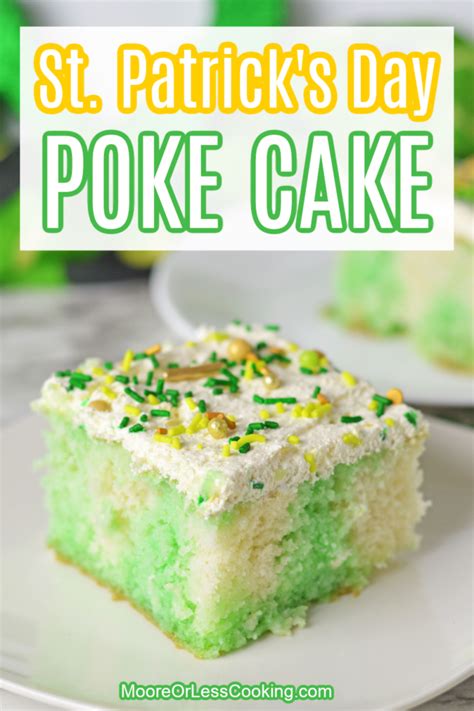 St Patrick S Day Poke Cake Moore Or Less Cooking