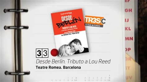 Tv Recomana Desde Berl N Tributo A Lou Reed Teatre Romea