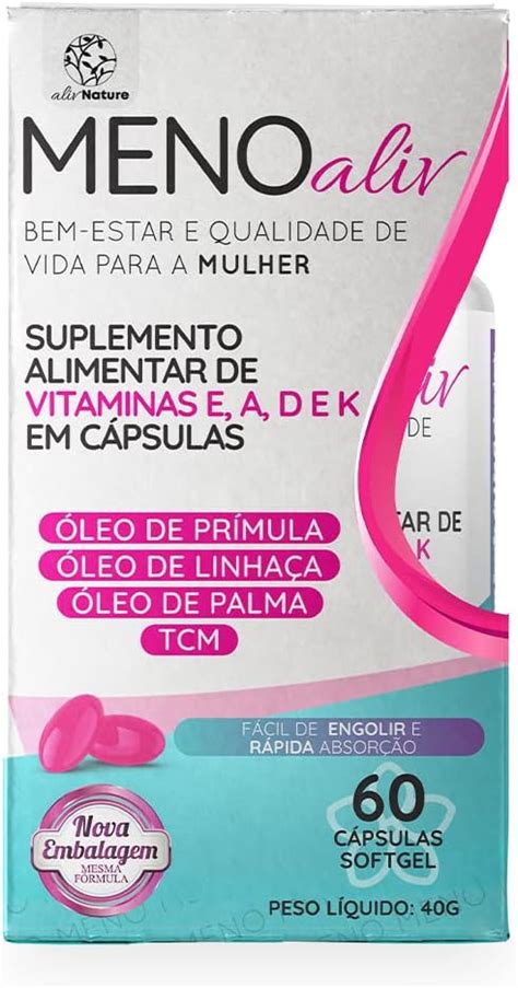 Meno Aliv Tratamento Para Menopausa 500mg 60 Capsulas Amazon Br