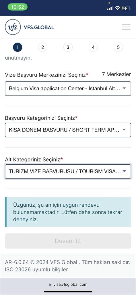 VFS Global Belçika Vize Randevusu Şikayetvar