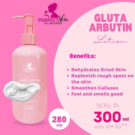 Gluta Arbutin Lotion By Perfect Skin All Naturals New Packaging