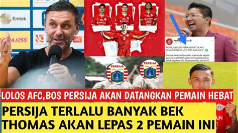 Berita Persija RIDHO 100 JADI PEMAIN INTI THOMAS TERPAKSA LEPAS2 PEMAIN