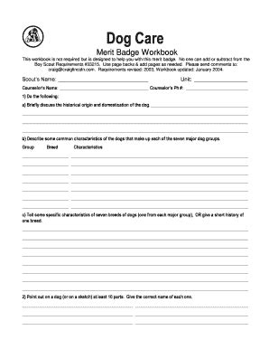 Bsa Merit Badges Worksheets - Fill Online, Printable, Fillable, Blank ...