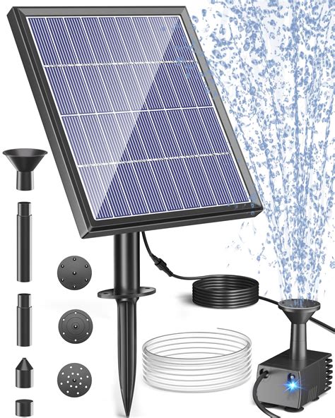 Biling Solar Fountain For Bird Bath With Water Pump Kit 4