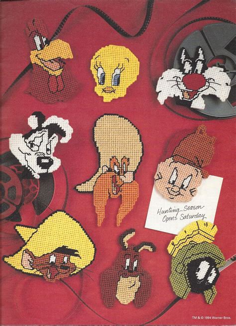 Looney Tunes Magnets Plastic Canvas Pattern Book Leisure Etsy