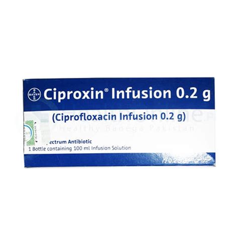 CIPROXIN INJ 0.2GM 100ML - Pack Size X 1 | Super Health