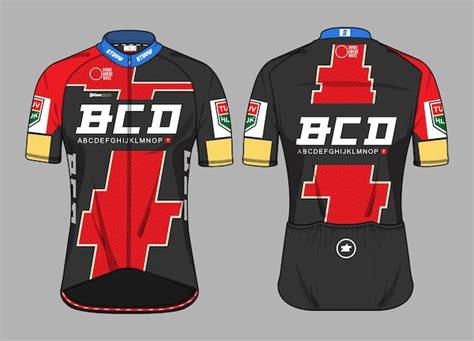 Camiseta Del Equipo De Ciclismo Uniforme De Ciclismo Vector Premium