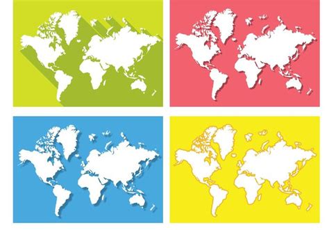 Flat World Map Vectors 82456 Vector Art at Vecteezy