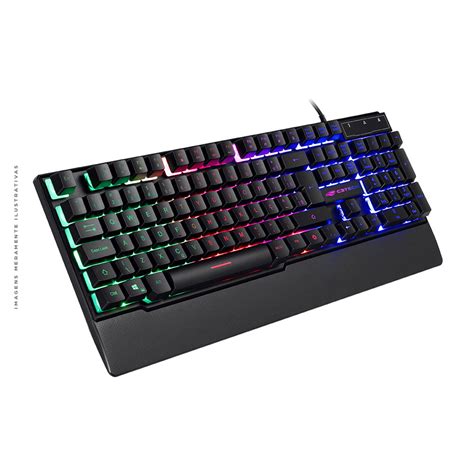 Teclado Gamer C3tech Membrana RGB USB Preto KG 60BK