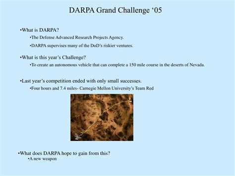 darpa grand challenge  powerpoint
