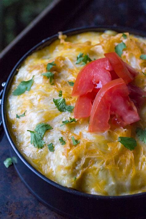 Instant Pot Salsa Verde Chicken Enchilada Casserole Recipe Girl