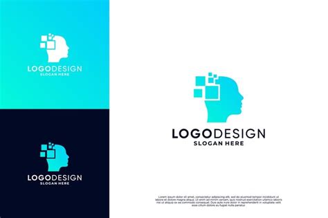 Premium Vector Digital Brain Logo Design Smart Brain Logo Concept