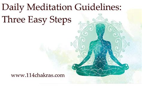 Daily Meditation Guidelines: Three Easy Steps