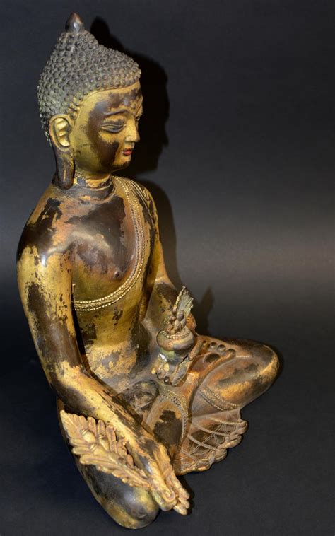 Large Gilt Bronze Tibetan Buddha For Sale At 1stDibs