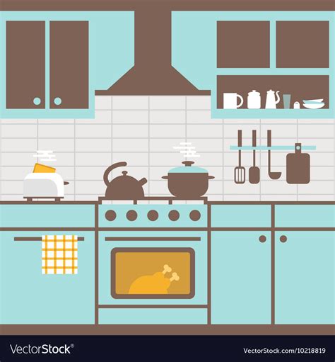 Isometric Kitchen Royalty Free Vector Image Vectorstock