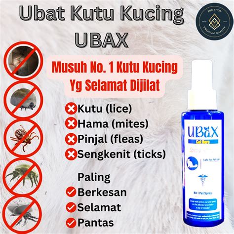 Ubax Ubat Kutu Kucing Ubax Kucing Kutu Ubat Spray Kutu Kucing 100ml