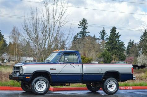 1992 Dodge Ram W250 Single Cab 4x4 59l Cummins 12 Valve First Gen 82k Miles Classic Dodge