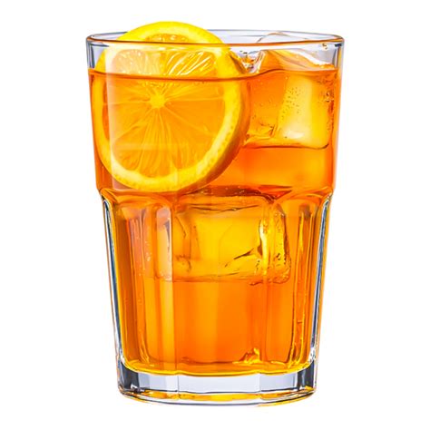 Refreshing Citrus Beverage With Ice And Lemon Slice In Glass 53177390 Png