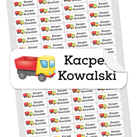 Naklejki Metki Z Imieniem Personalizowane Szt Allegro Pl