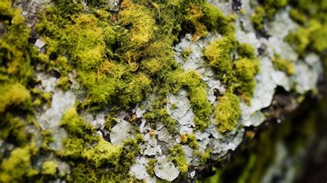 Detailed Closeup Of Moss And Lichen Textures Background Moss Grass