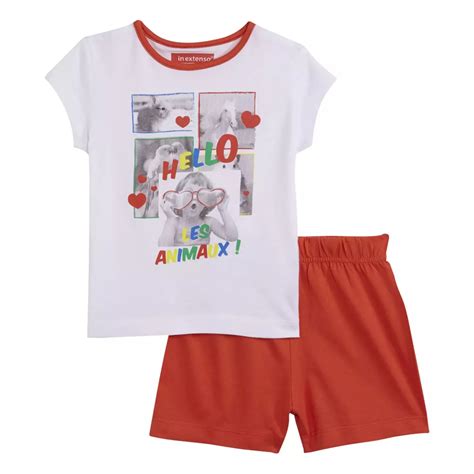 In Extenso Pyjashort Fille Du 2 Au 8 Ans Pas Cher Auchanfr