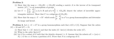 Solved Problem 2 I Show That The Map A Glr → Gl2r