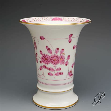 Vase Meissen Wahl Reiche Indische Malerei Purpur Porzellan Porcelain