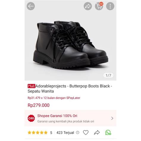 Jual Sepatu Boots Preloved Adorable Project Pemakaian Pribadi