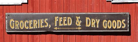 Groceries Feed Dry Goods Rustic Hand Made Vintage Wooden Sign