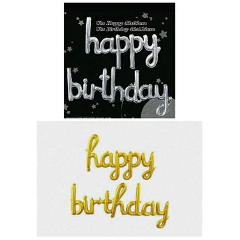 Jual Balon Foil Huruf Set Happy Birthday Sambung Happy Birthday Latin