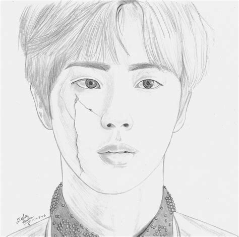 BTS Jin / Kim Seokjin Drawing by GwiyomiBaozi on DeviantArt