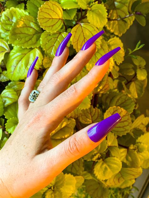 Violet Purple Press On Nails Glue On Nails Witch Fake Nails Etsy