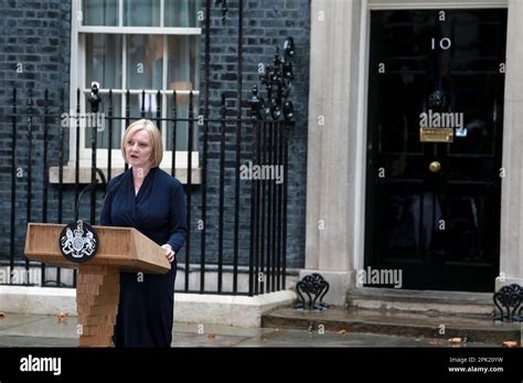 New Elected Uk Prime Minister Liz Truss Gives Her First Speech At