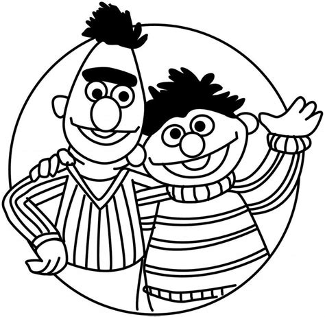 Ernie And Bert Coloring Pages at GetColorings.com | Free printable colorings pages to print and ...