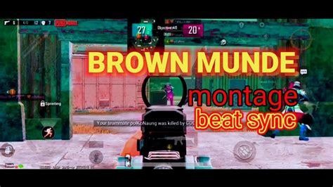 Brown Munde Pubg Montage Beat Sync 🥰😱 Bgmi Montage Video Youtube