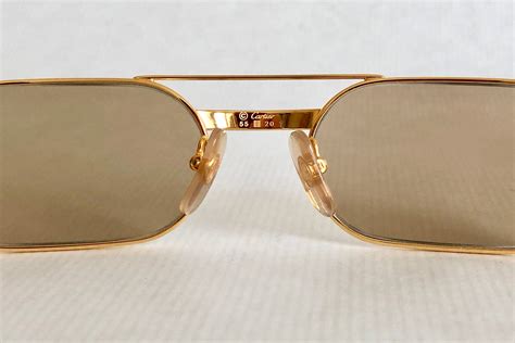 Cartier Must Louis Cartier 22k Gold Vintage Sunglasses Full Set New Old Stock