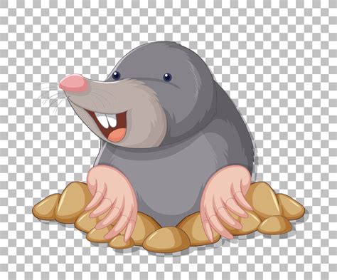 A Mole In Hole Cartoon Vector Art At Vecteezy